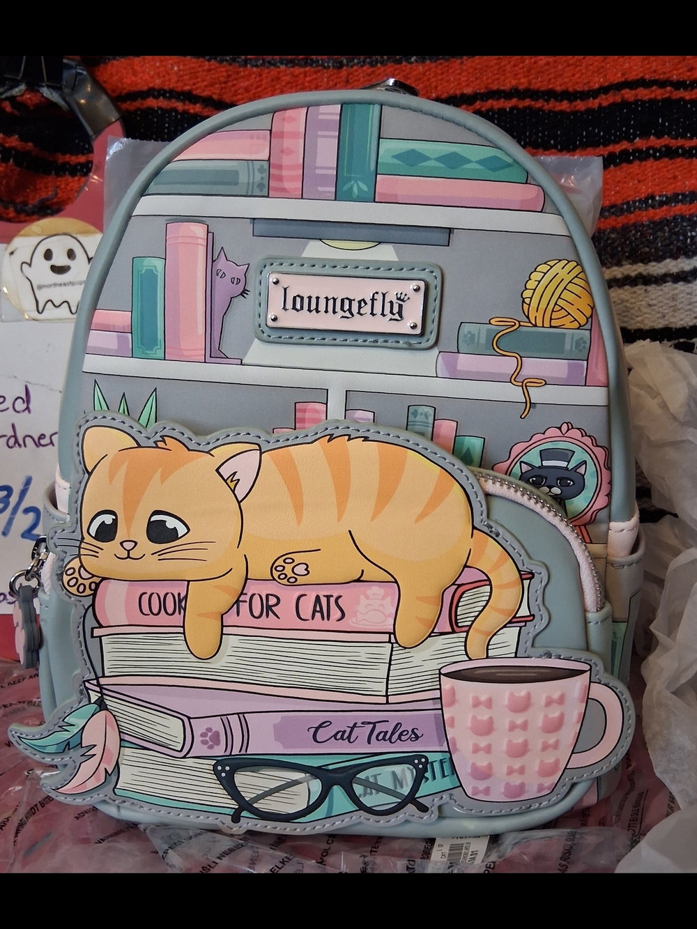 Loungefly Bookish Cat Mini Backpack Books-A-Million Exclusive New With Tags